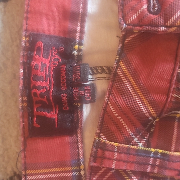 Tripp red plaid bondage pants - Picture 2 of 3